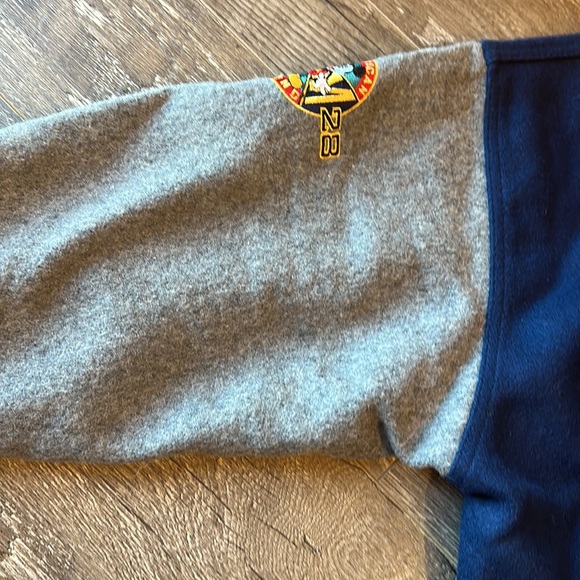 Vintage Disney Mickey Mouse Varsity Jacket Blue Gray - Picture 9 of 14